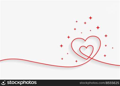 minimal line heart background with text space