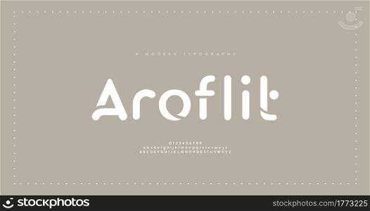 Minimal modern alphabet fonts. Typography minimal urban digital fashion future creative logo font. vector illustration