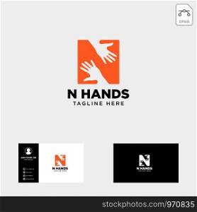 minimal N letter, initial hand logo template vector illustration icon element isolated - vector. minimal N letter, initial hand logo template vector illustration icon element