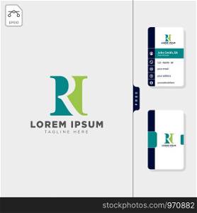 minimal RN initial logo template vector illustration free business card design template. minimal RN initial logo template vector illustration free business card design