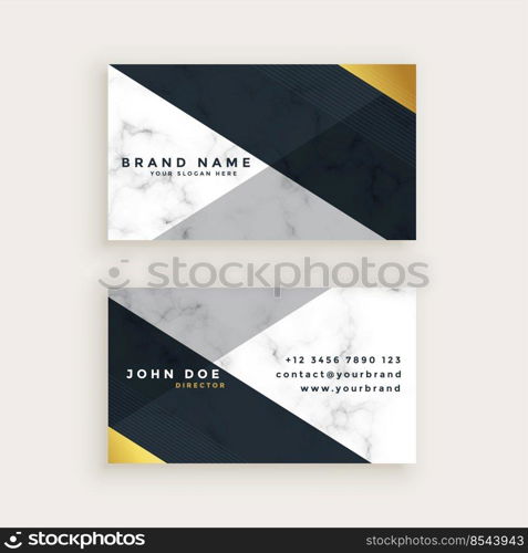 minimal style marble business card design