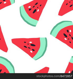 Minimal summer trendy vector tile seamless pattern in scandinavian style. Watermelon and abstract elements. Textile fabric swimwear graphic design for print isolated on white.. Minimal summer trendy vector tile seamless pattern in scandinavian style. Watermelon and abstract elements. Textile fabric swimwear graphic design for print isolated .