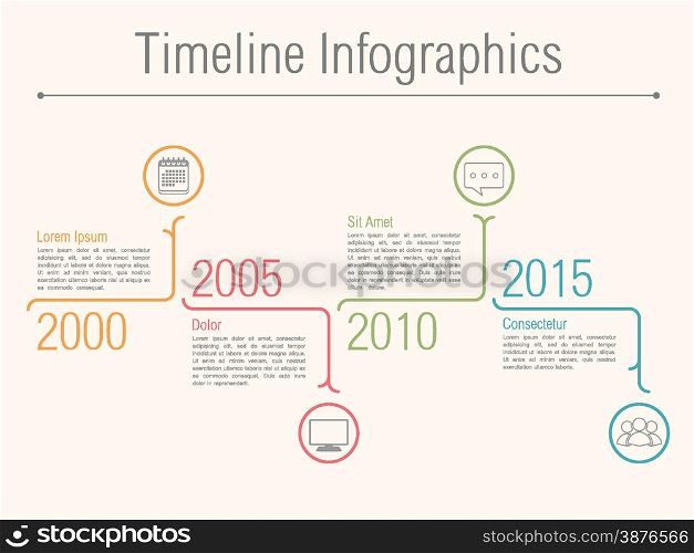 Minimal Timeline Infographics