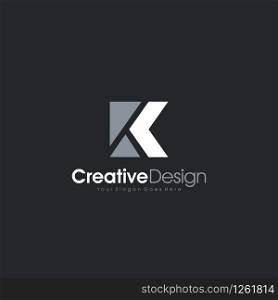 Minimal vector graphic alphabet symbol. Letter K logo Design Creative Design