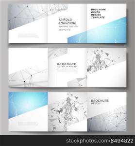 Minimal vector illustration of editable layout. Modern creative covers design templates for trifold square brochure or flyer. Artificial intelligence concept. Futuristic science vector illustration. Minimal vector illustration of editable layout. Modern creative covers design templates for trifold square brochure or flyer. Artificial intelligence concept. Futuristic science vector illustration.