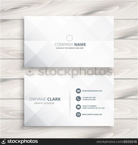 minimal white business card design template