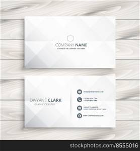 minimal white business card design template