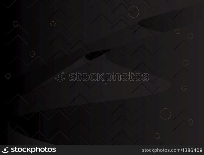 Minimalist black premium exclusive background. Vector luxury dark gradient geometric elements.