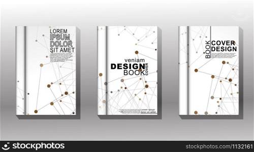 Minimalist book cover design with connected circles and lines. vector design