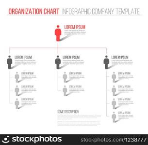 Minimalist company organization hierarchy 3d chart template . Minimalist hierarchy 3d chart