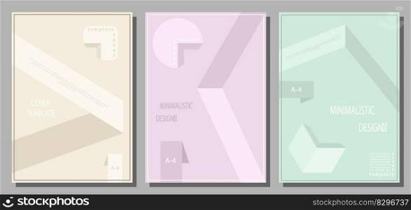 Minimalist cover design is a set of templates for banner, poster, postcard and corporate design. The idea of interior and decorative creativity. Simple design
