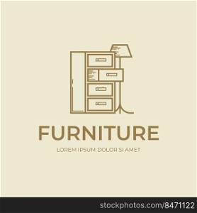Minimalist furniture logo concept