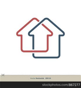 Minimalist Home - Real Estate Logo Template Illustration Design. Vector EPS 10.