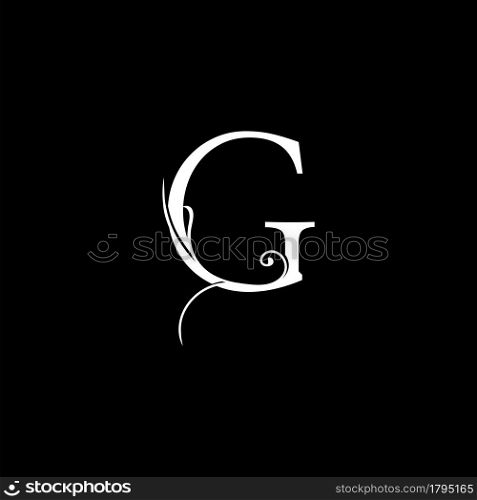 Minimalist Initial G letter Luxury Logo Design, vector decoration monogram alphabet font initial in art floral style.