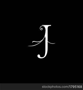 Minimalist Initial J letter Luxury Logo Design, vector decoration monogram alphabet font initial in art floral style.