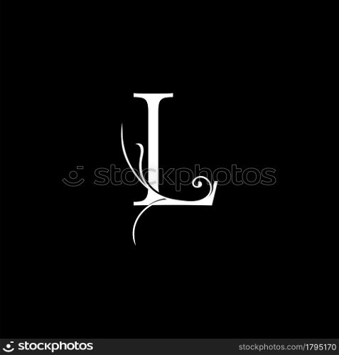 Minimalist Initial L letter Luxury Logo Design, vector decoration monogram alphabet font initial in art floral style.