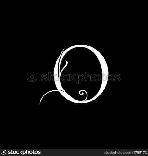 Minimalist Initial O letter Luxury Logo Design, vector decoration monogram alphabet font initial in art floral style.