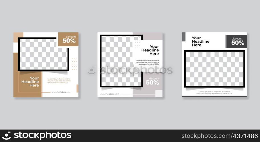 minimalist social media banner template design