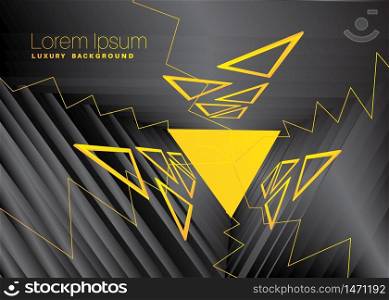 Minimalist Yellow and black premium exclusive background. Vector luxury light colored and black gradient geometric elements.