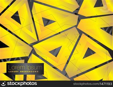Minimalist Yellow and black premium exclusive background. Vector luxury light colored and black gradient geometric elements.