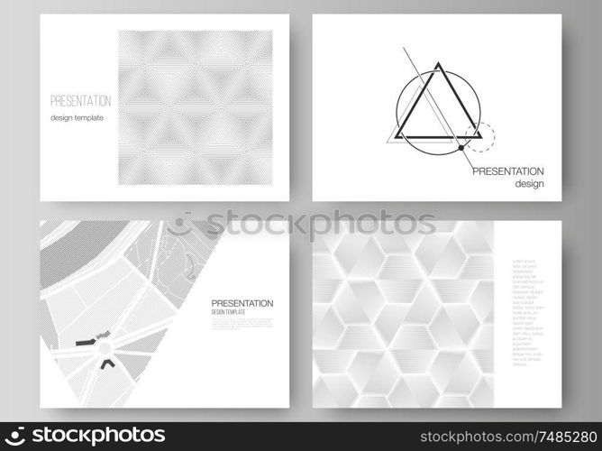 Minimalistic abstract vector of the editable layout of the presentation slides design business templates. Abstract geometric triangle design background using different triangular style patterns.. The minimalistic abstract vector illustration layout of the presentation slides design business templates. Abstract geometric triangle design background using different triangular style patterns.