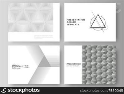 Minimalistic abstract vector of the editable layout of the presentation slides design business templates. Abstract geometric triangle design background using different triangular style patterns.. The minimalistic abstract vector illustration layout of the presentation slides design business templates. Abstract geometric triangle design background using different triangular style patterns.