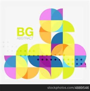 Minimalistic circle composition background. Vector template background for workflow layout, diagram, number options or web design