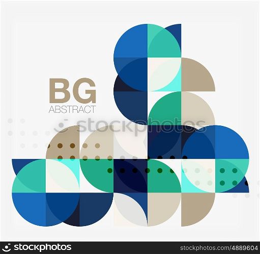 Minimalistic circle composition background. Vector template background for workflow layout, diagram, number options or web design