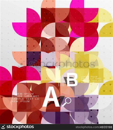 Minimalistic circle geometric abstract background. Minimalistic circle geometric abstract background. Vector template background for workflow layout, diagram, number options or web design
