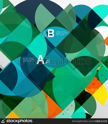 Minimalistic circle geometric abstract background. Vector template background for workflow layout, diagram, number options or web design