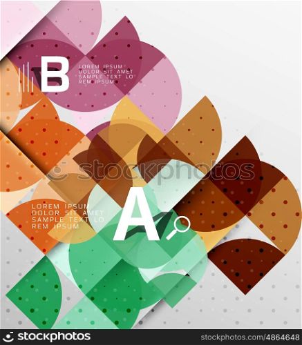 Minimalistic circle geometric abstract background. Vector template background for workflow layout, diagram, number options or web design