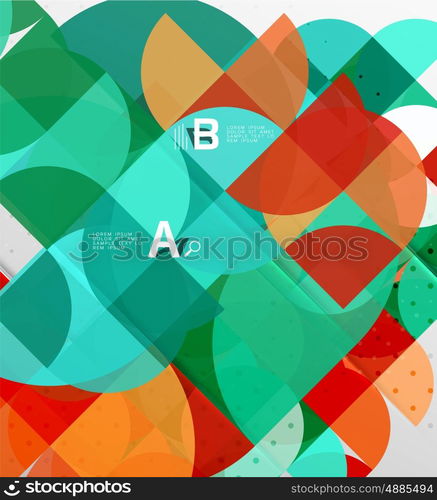 Minimalistic circle geometric abstract background. Vector template background for workflow layout, diagram, number options or web design