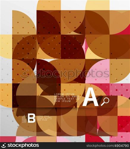 Minimalistic circle geometric abstract background. Vector template background for workflow layout, diagram, number options or web design