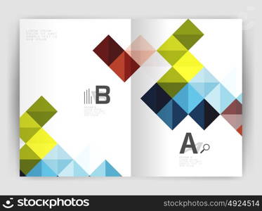 Minimalistic square brochure or leaflet business template. Minimalistic square brochure or leaflet business template, abstract background