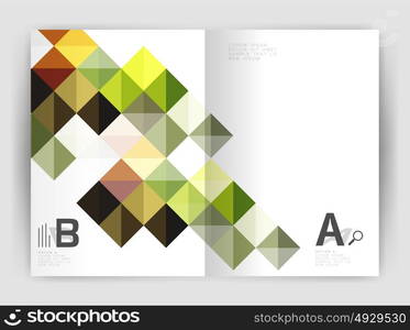 Minimalistic square brochure or leaflet business template. Minimalistic square brochure or leaflet business template, abstract background