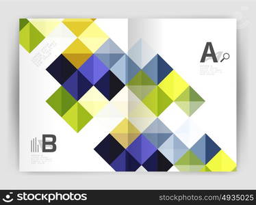 Minimalistic square brochure or leaflet business template. Minimalistic square brochure or leaflet business template, abstract background