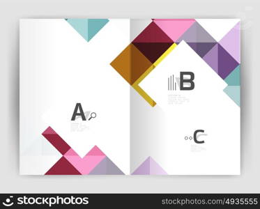 Minimalistic square brochure or leaflet business template. Minimalistic square brochure or leaflet business template, abstract background