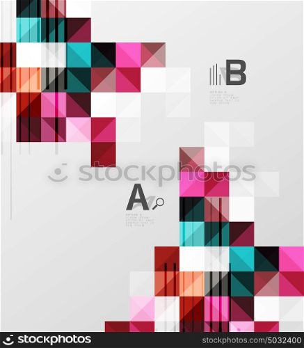 Minimalistic square shapes abstract background. Minimalistic square shapes abstract background. Vector template background for print workflow layout, diagram, number options or web design banner