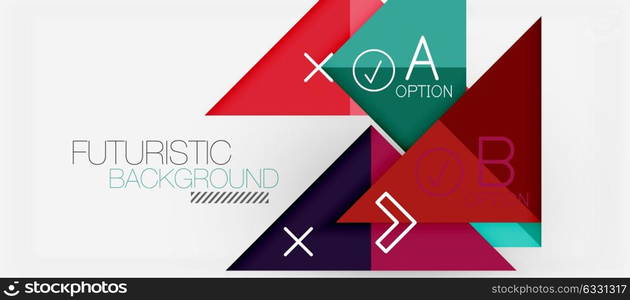 Minimalistic triangle modern banner design, geometric abstract background. Minimalistic triangle modern banner design, geometric abstract background. Vector hi-tech futuristic