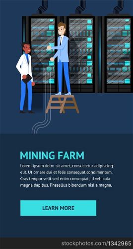 Mining Farm Crypto Currency Datacenter Administration. Man Character in Server Room. Cryptocoin Internet Payment Transaction Data. Altcoin Financial Monitoring. Vertical Rack. Security Transfer.. Mining Farm Datacenter Administration. Cryptocoin.