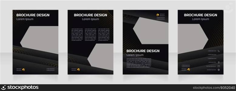 Mining technology blank brochure design. Template set with copy space for text. Premade corporate reports collection. Editable 4 paper pages. Astro Space Regular, Saira Light fonts used. Mining technology blank brochure design
