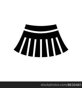 miniskirt glyph icon vector. miniskirt sign. isolated symbol illustration. miniskirt glyph icon vector illustration