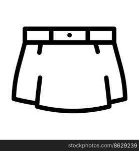 miniskirt line icon vector. miniskirt sign. isolated contour symbol black illustration. miniskirt line icon vector illustration