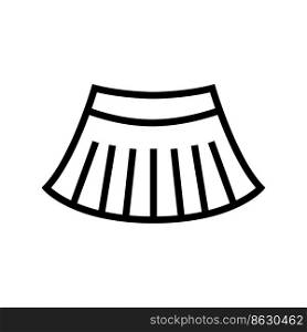 miniskirt line icon vector. miniskirt sign. isolated contour symbol black illustration. miniskirt line icon vector illustration