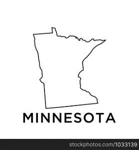 Minnesota map icon design trendy