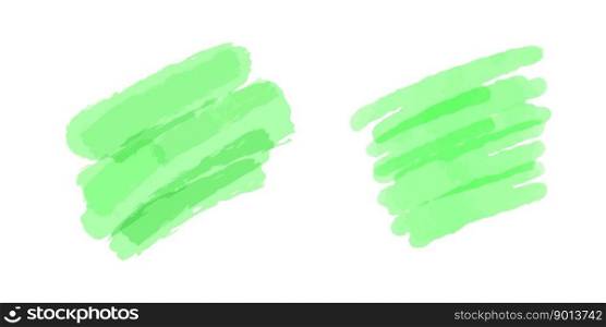 Mint color, light green background stroke, shape made with wet watercolor and dry brush, close to rectangle. Abstract indication, highlight. Simple background, artistic doodle isolated on white. Mint watercolor stroke, close to rectangle shape