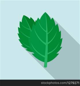 Mint icon. Flat illustration of mint vector icon for web design. Mint icon, flat style