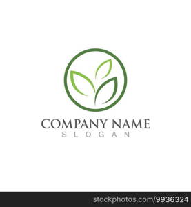 mint leaf green fresh logo design