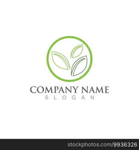 mint leaf green fresh logo design