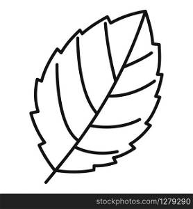 Mint leaf plant icon. Outline mint leaf plant vector icon for web design isolated on white background. Mint leaf plant icon, outline style